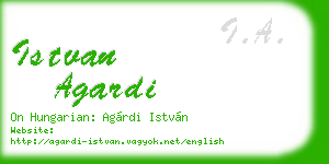 istvan agardi business card