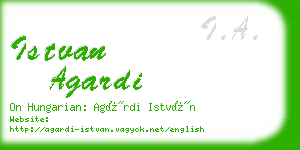 istvan agardi business card